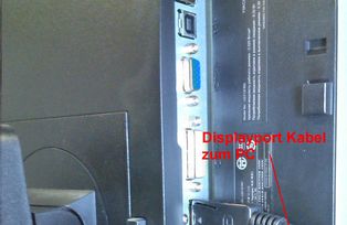 Display port on the monitor and PC