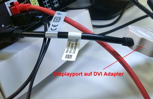 Display port DVI adapter