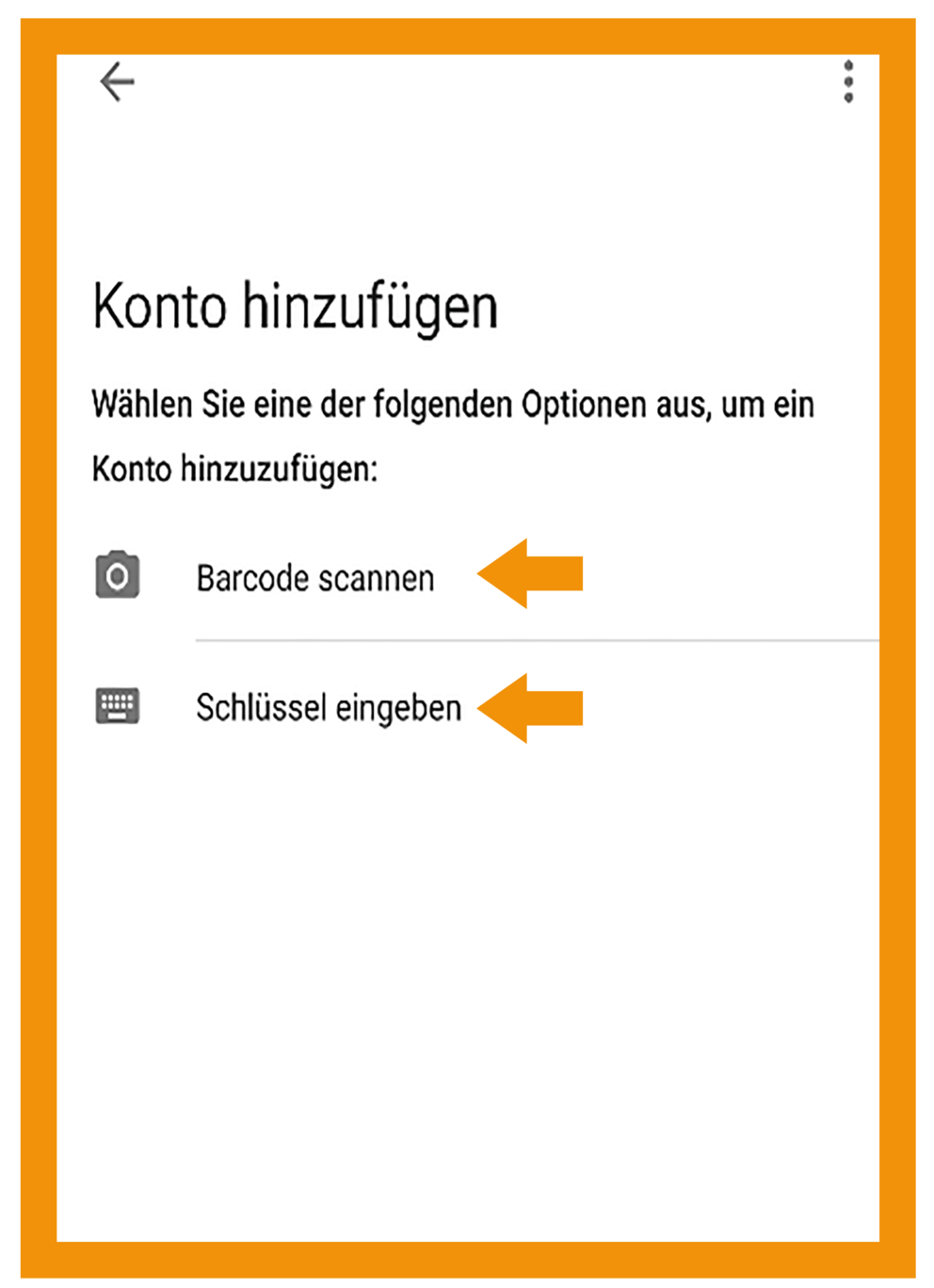 Android Google Authenticator Schritt 3