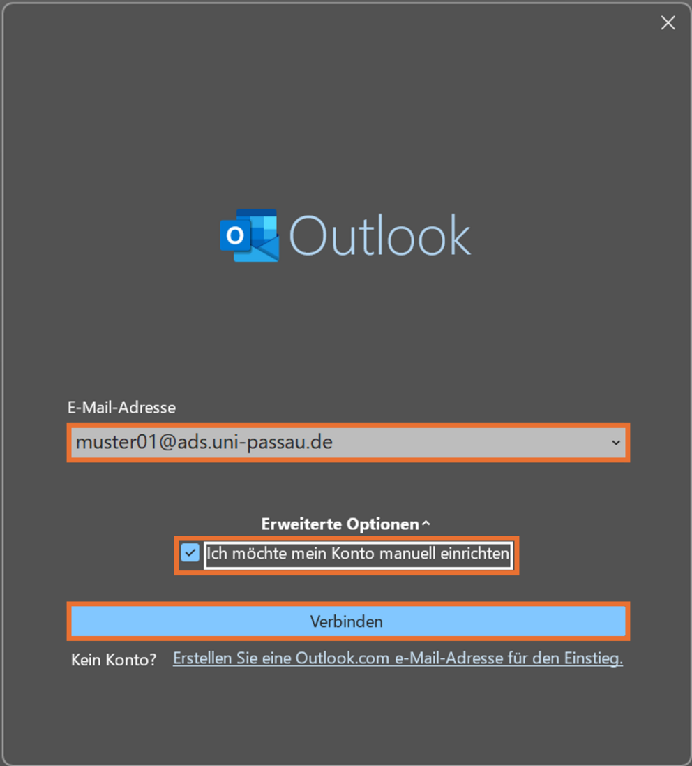 Outlook Einstellungen