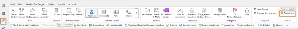 Adressbuch - Kontakte ausw&auml;hlen