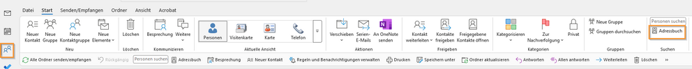 Adressbuch - Kontakte auswählen