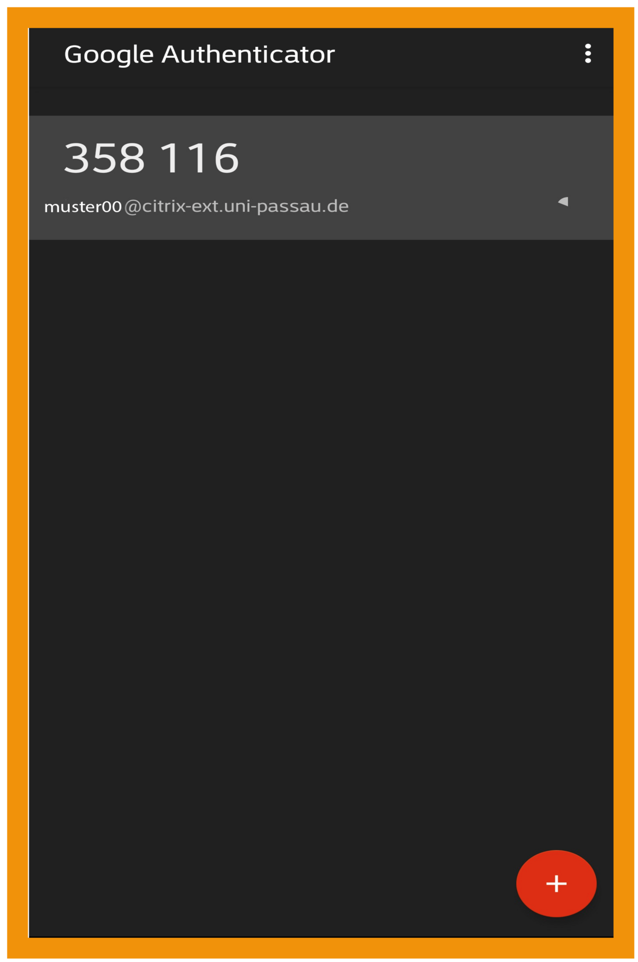 Android Registrierung 2FA Schritt 5