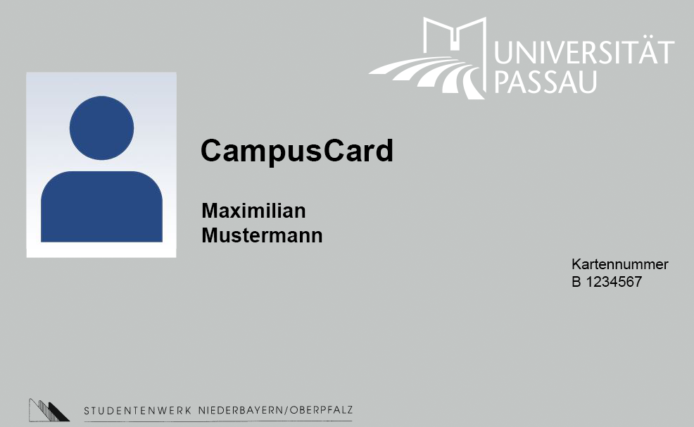 CampusCard f&uuml;r Besch&auml;ftigte (Vorderseite)