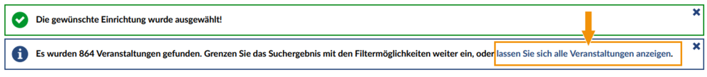 Stud.IP Meldung bei sehr hoher Veranstaltungsanzahl