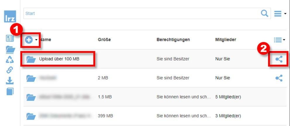 Sync and Share: Ordner erstellen Sync and Share: Ordner erstellen
