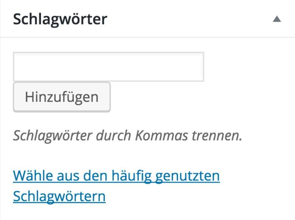 Schlagwöter Schlagwörter