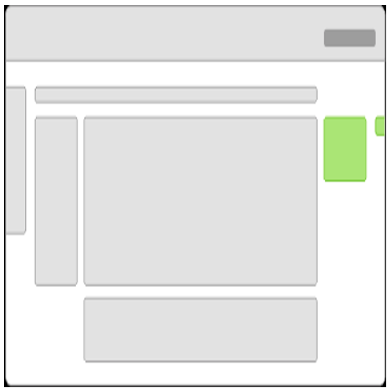 Rechte Sidebar gr&uuml;n markiert 