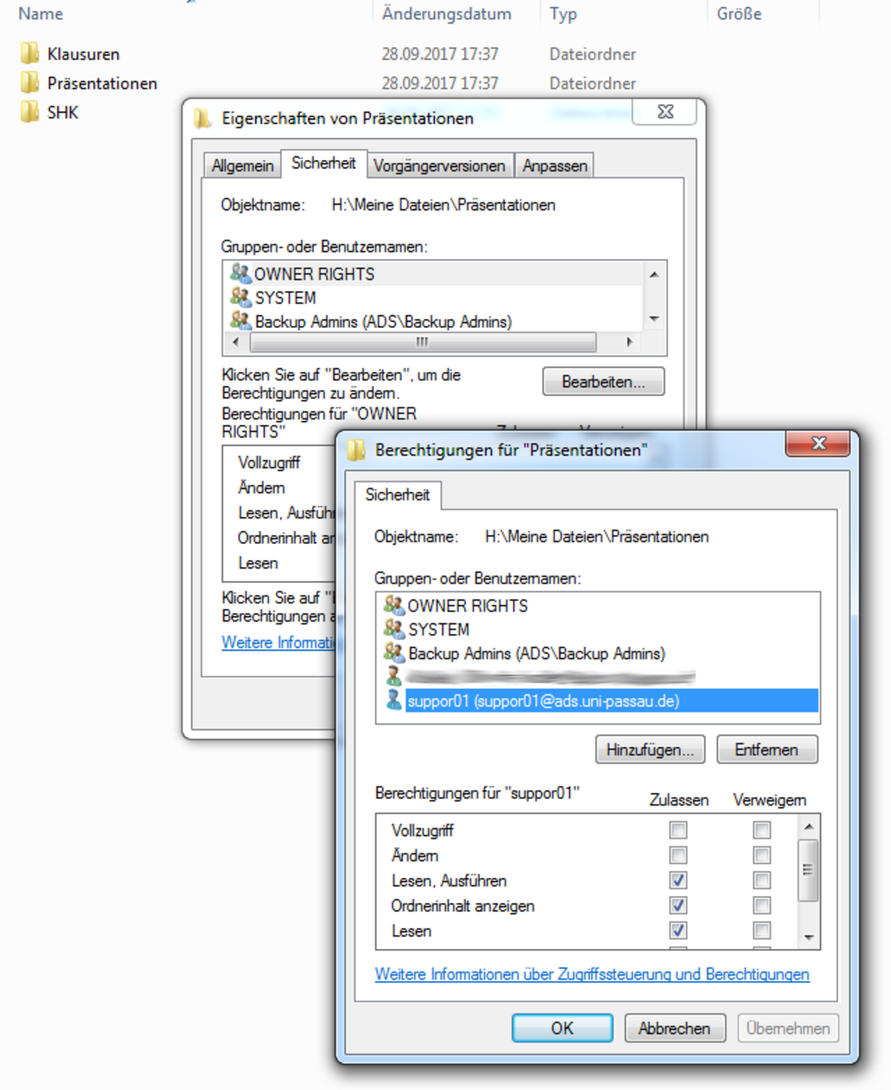 Rechte für einen Ordner unter Windows vergeben Rechte für einen Ordner unter Windows vergeben