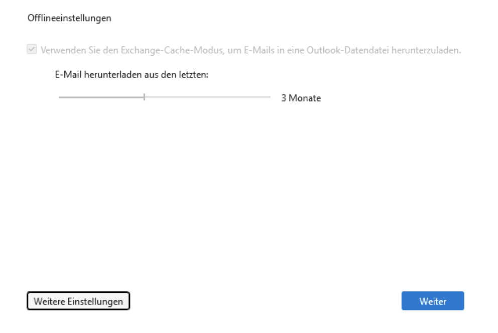 Weitere Einstellungen aufrufen