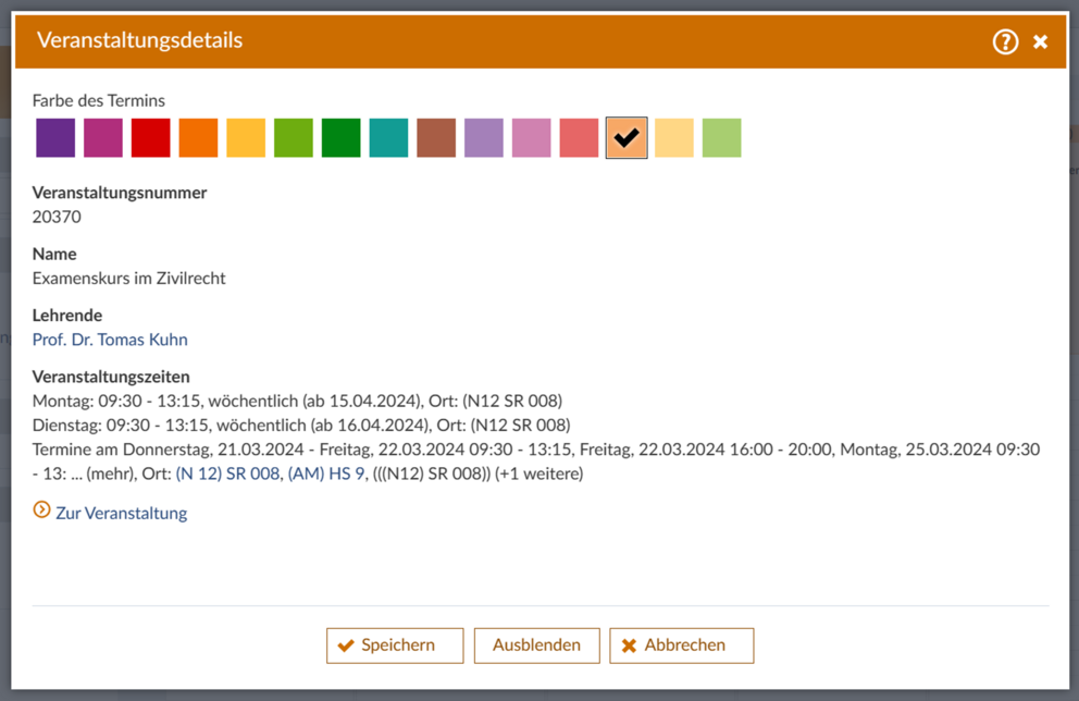 Veranstaltungsdetails