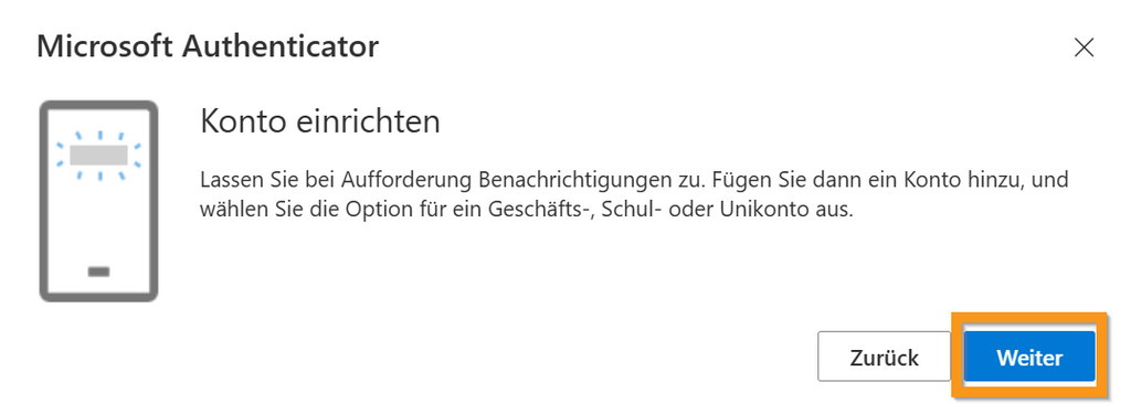 [Translate to Englisch:] Mircosoftauthenticator-App\einrichten
