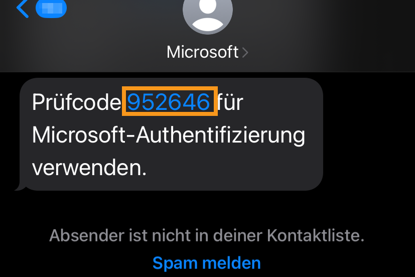 Bild Microsoft Prüfcode