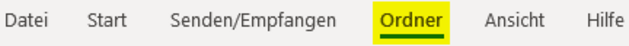 Registerkarte Ordner