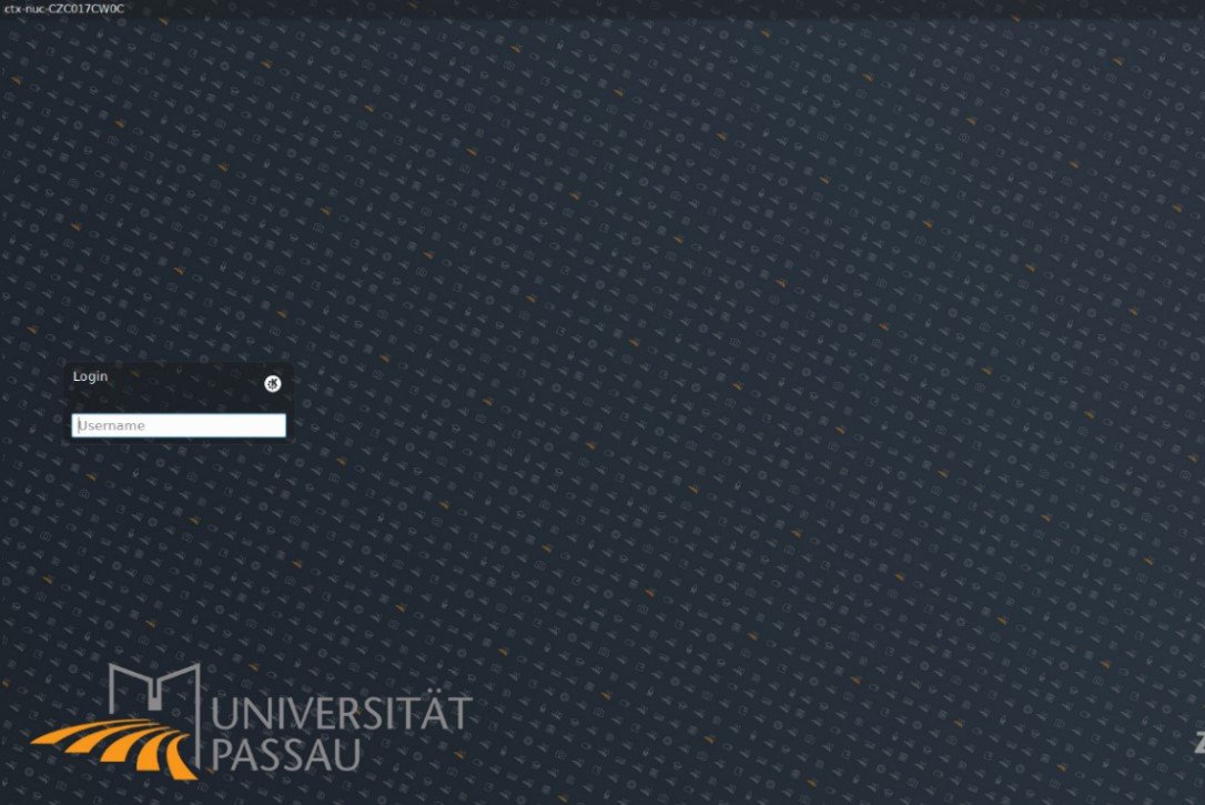 Anmeldeseite der Universit&auml;t