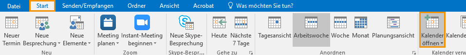 Kalender &ouml;ffnen