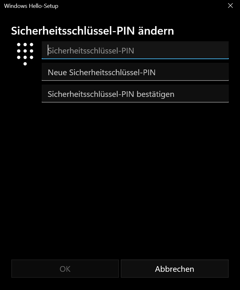 pin best&auml;tigen