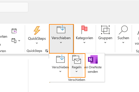 Organisieren mit Regeln Schritt 1