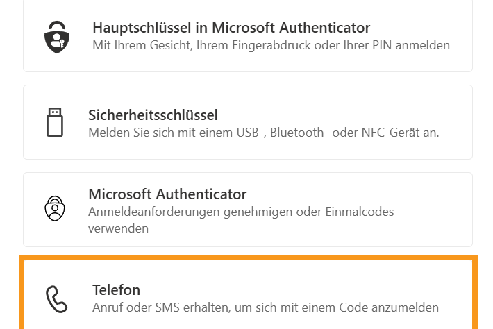 Bild Anmeldemaske Telefon wählen
