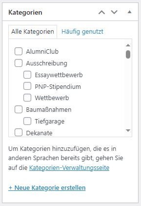 Screenshort aus WordPress: Wie kategorisiere ich einen Beitrag