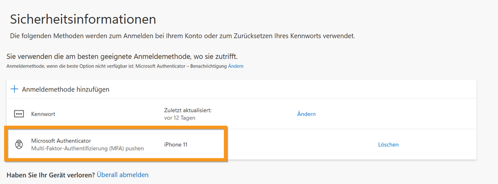 Mircosoftauthenticator App\einrichten