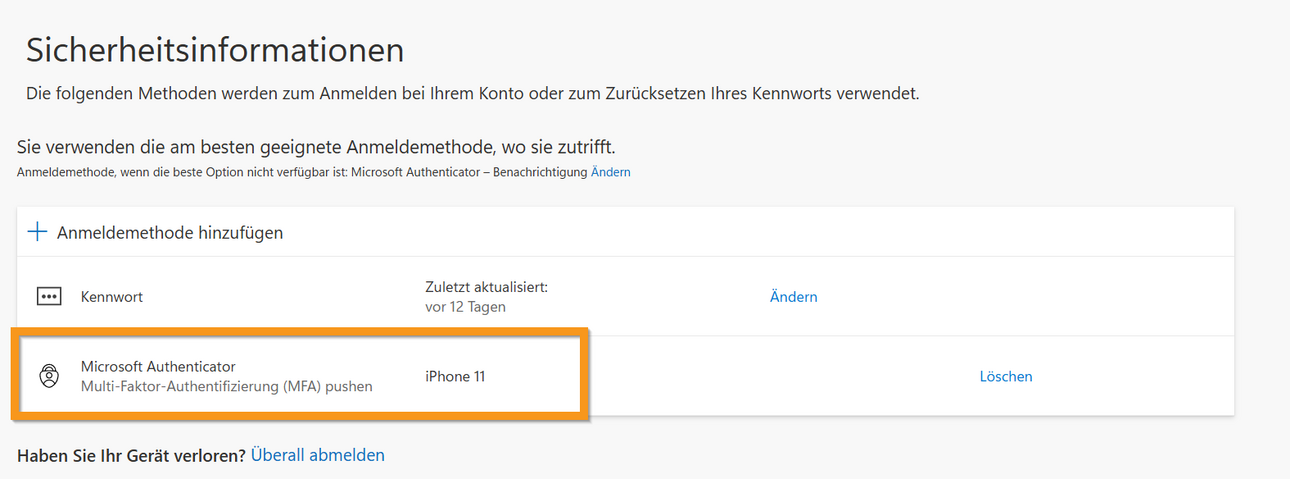 Mircosoftauthenticator App\einrichten