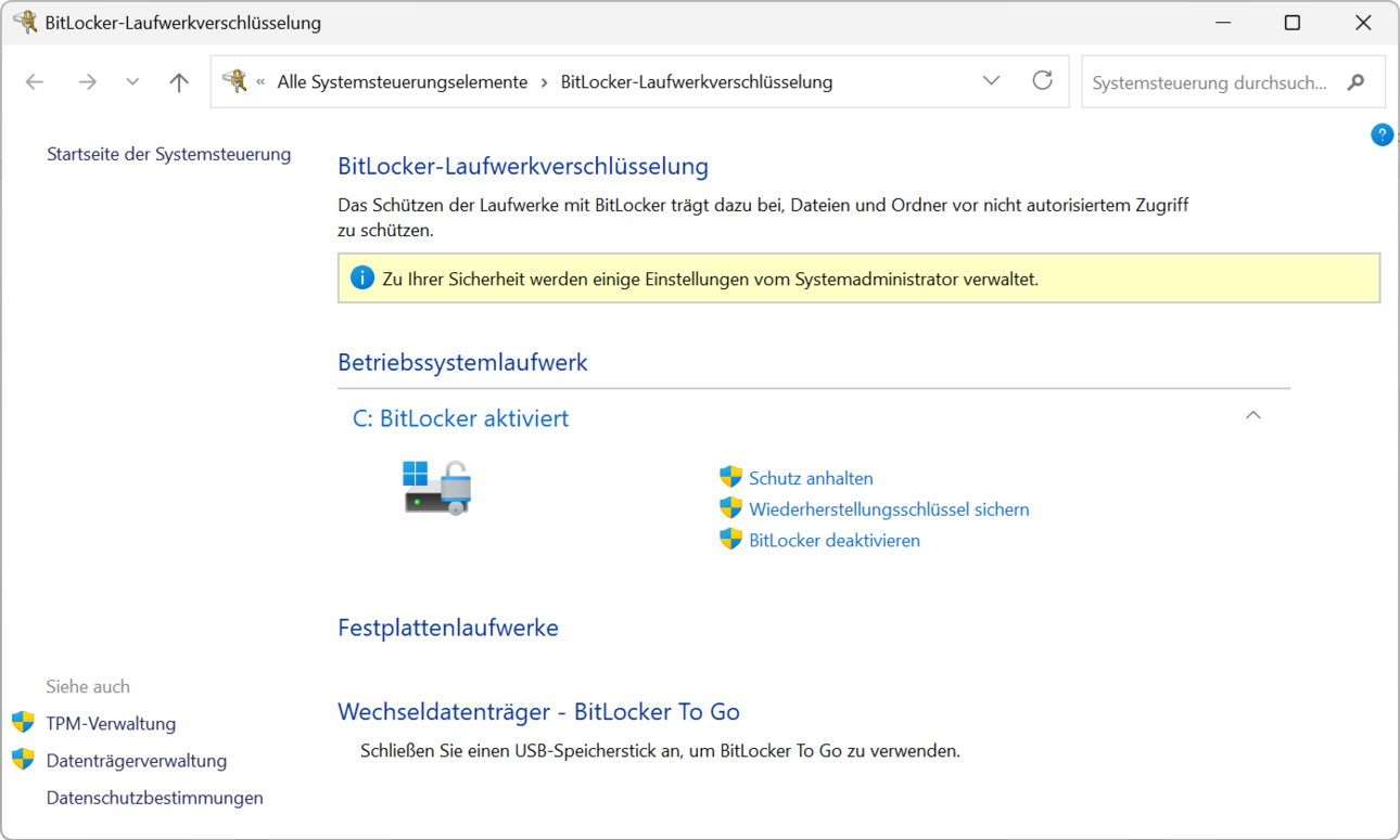 BitLocker Status pr&uuml;fen