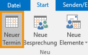 Schaltfläche "Neuer Termin"