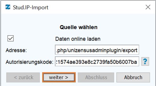 Fenster Massenimport - Bestätigen mit weiter 