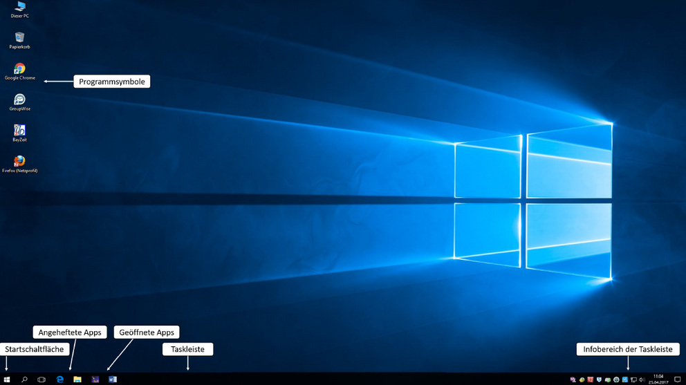 The Desktop on Windows 10