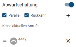 Abwurfschaltung aktiv