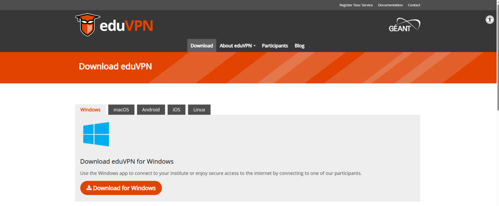 [Translate to Englisch:] Startseite eduVPN