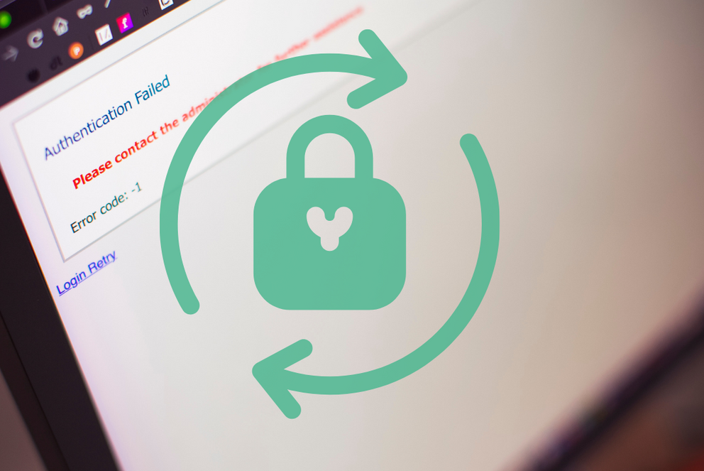 Laptop Authenticiation Failed