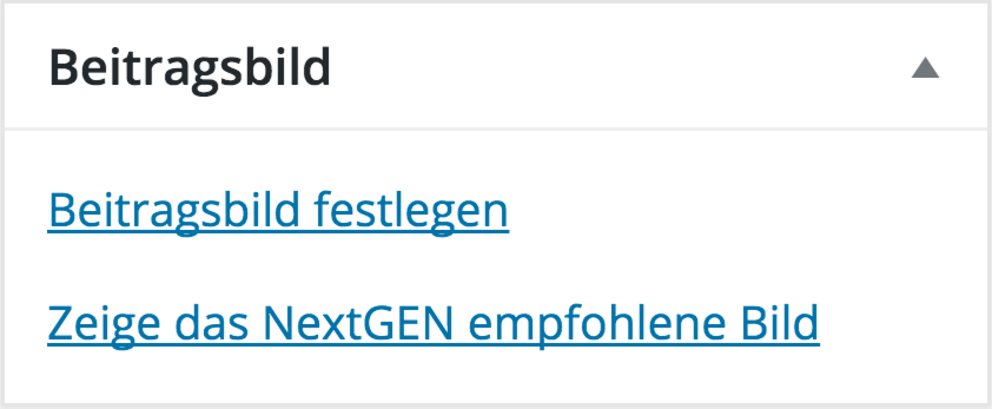 Beitragsbild festlegen Beitragsbild festlegen