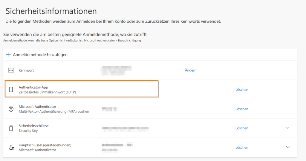 [Translate to Englisch:] Anmeldemethoden &Uuml;bersicht TOTP