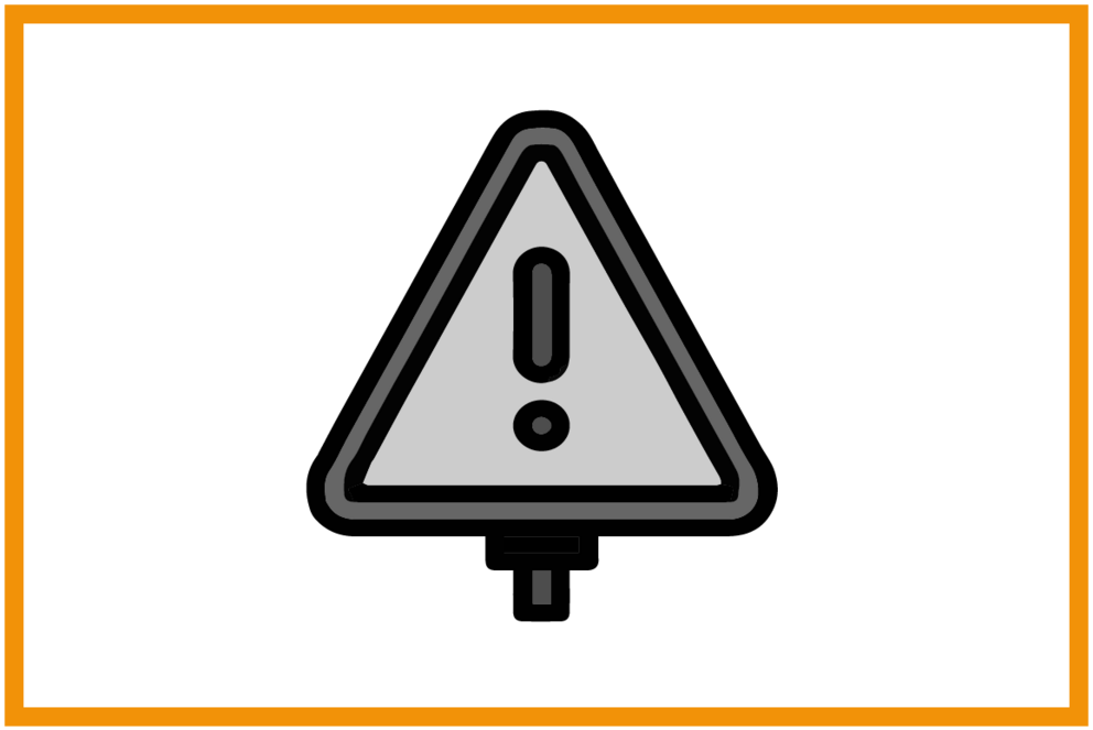 Warnschild dreieckig mit Ausrufezeichen