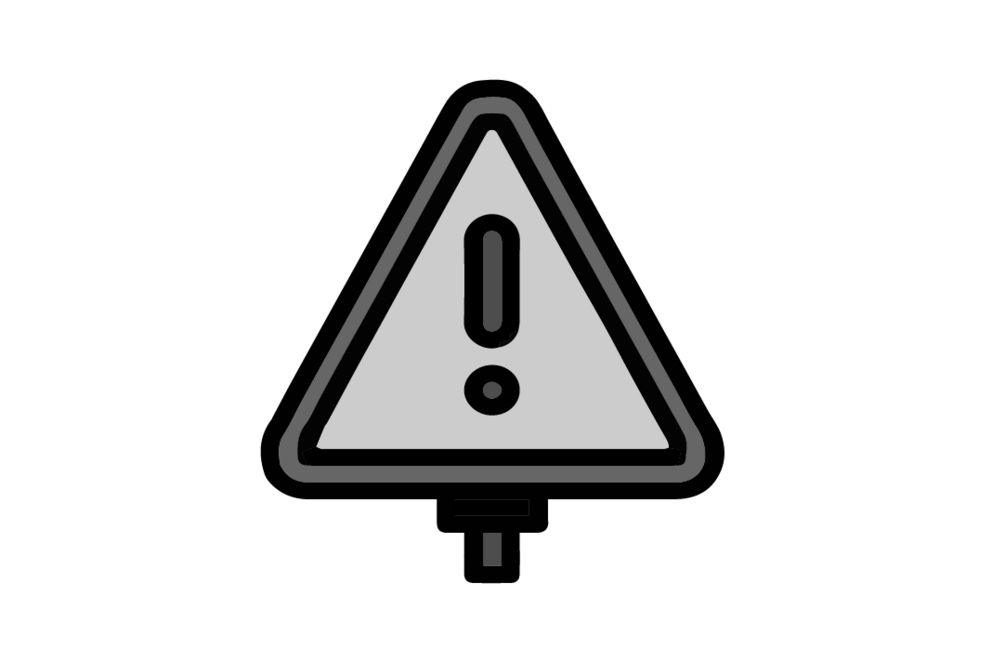 Warnschild dreieckig mit Ausrufezeichen