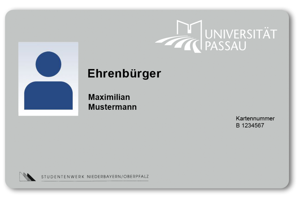 CampusCard für Ehrenpersonen (Vorderseite)