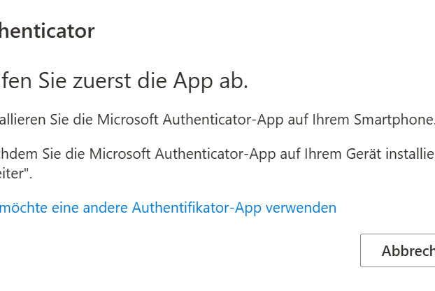 Mircosoftauthenticator App\einrichten