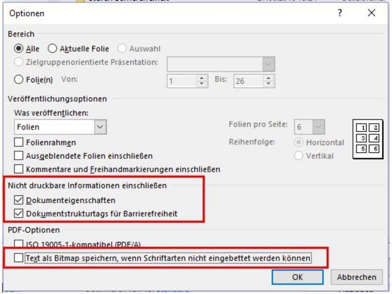 Konvertierung zu einem barrierefreien PDF aus MS Word und