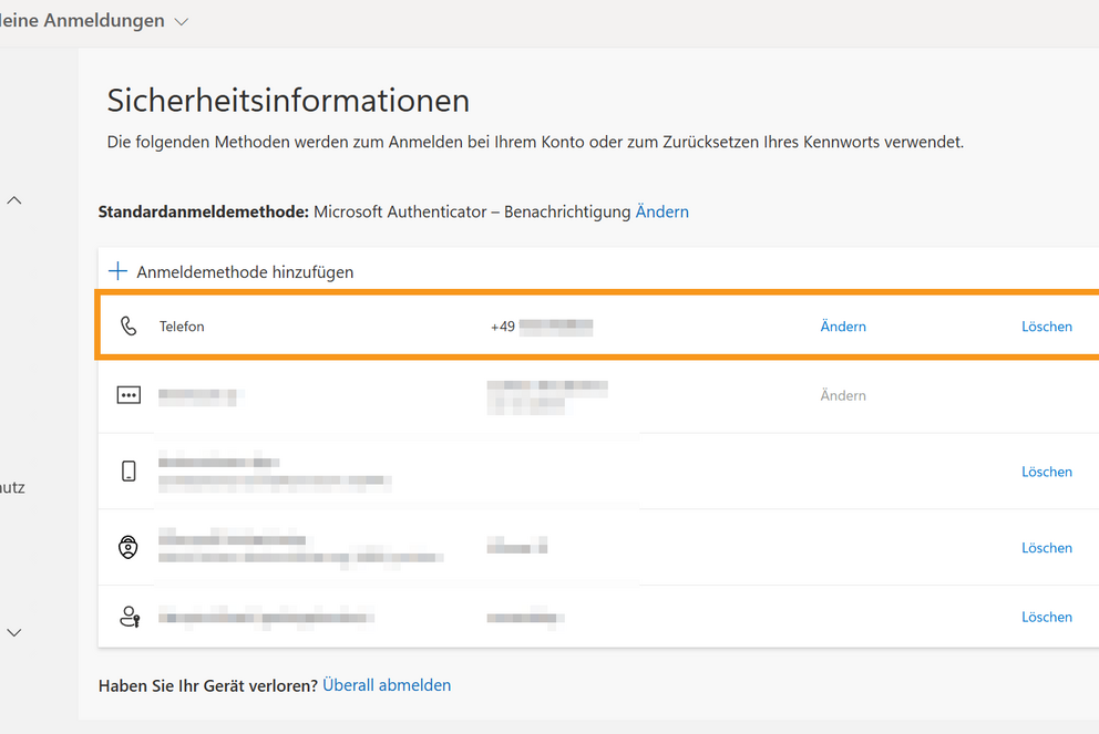 Bild Übersichts der Sicherheitsinformationen