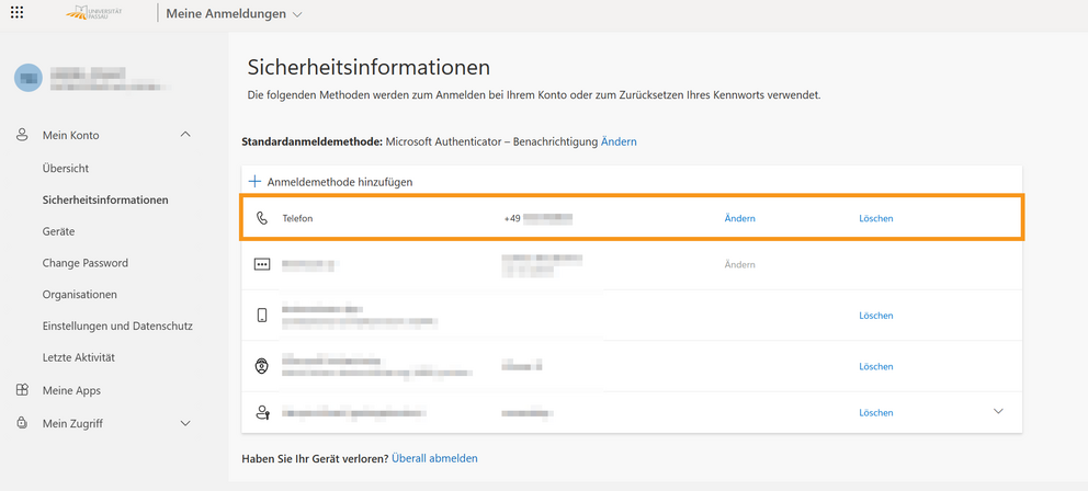 Bild Übersichts der Sicherheitsinformationen