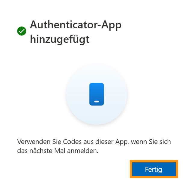Einrichtung abgeschlossen