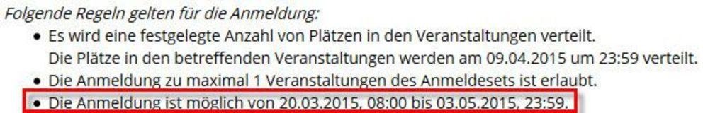 Zeitgesteuerte Anmeldung Zeitgesteuerte Anmeldung