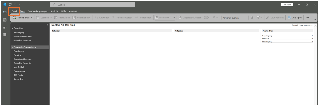 Outlook Einstellungen