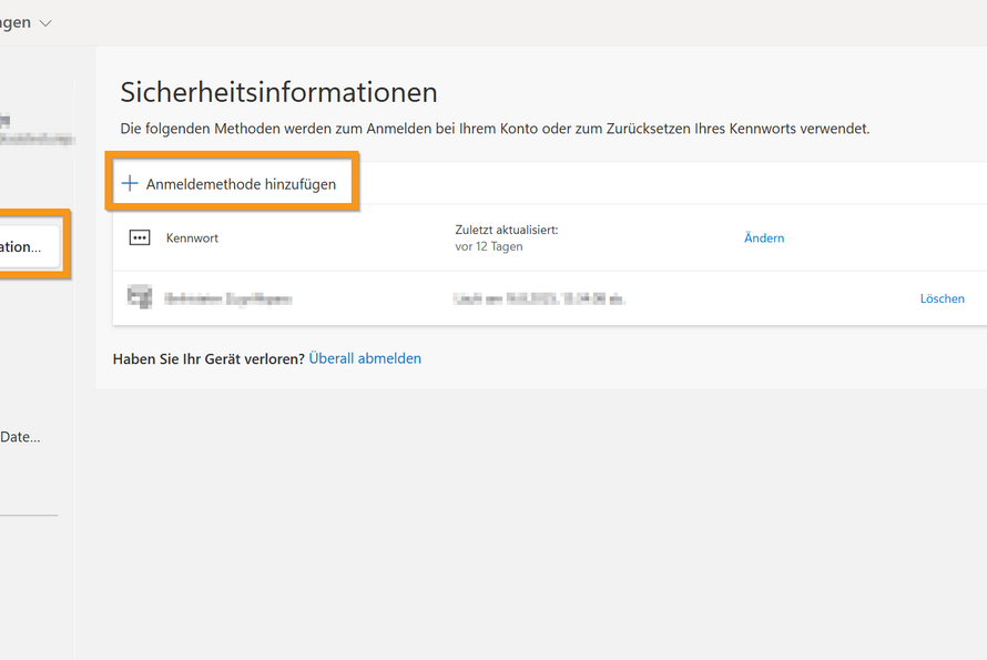 Mircosoftauthenticator App einrichten