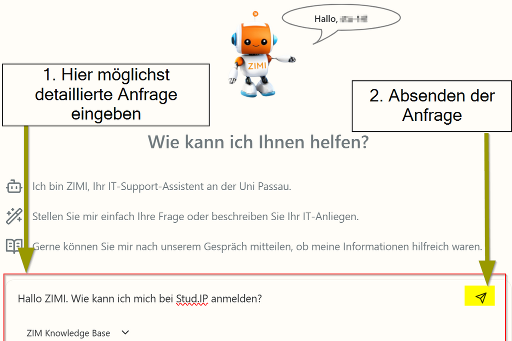 ZIMI-Hauptscreen