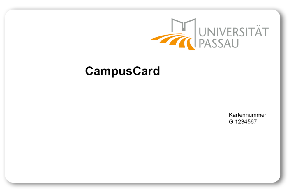 CampusCard für Gäste und als Alternativmedium (Vorderseite)