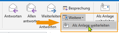 E-Mail als Anlage weiterleiten