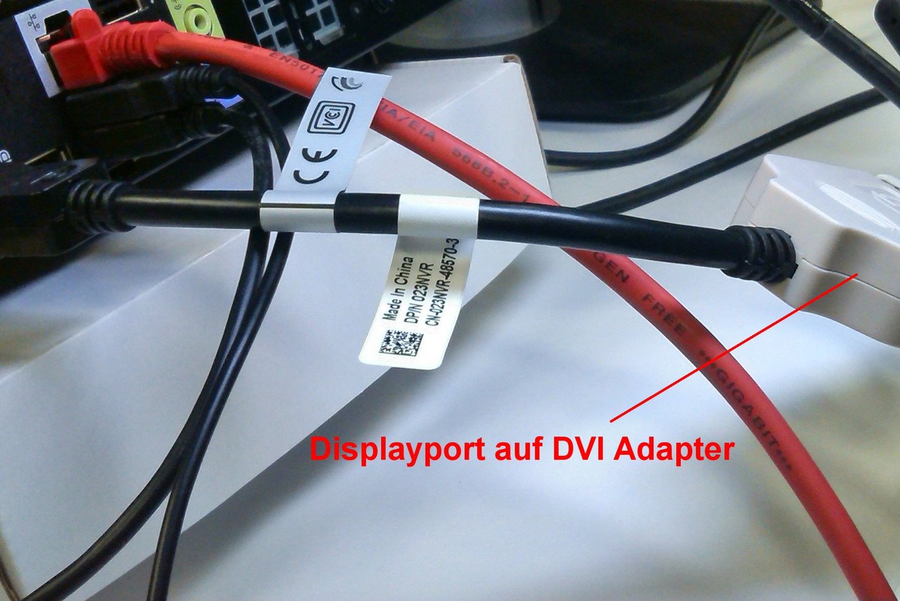 Display port DVI adapter